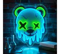 Flixyticy Enseigne Lumineuse Néon Ice Bear, Panneau lumineux suspendu à LED pour chambre d'enfant, décoration murale, fête, vacances, anniversaire, cadeau (Ice Bear)