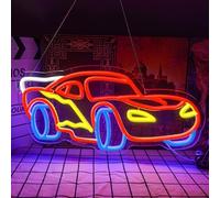 Flixyticy Enseignes lumineuses néon Racing Car, LED néon à suspendre pour chambre de garçon, décoration murale pour salle de jeux, cadeau d'anniversaire (Racing Car)