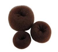 Fliyeong 3PCS/Lot Cheveux Chignon Accessoires Cheveux Donut Taille S+M+L-Brun foncé
