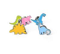 Fliyeong Lot de 5 broches en forme de dinosaure pour femme ou enfant - Cadeau d'anniversaire ou de Noël - Ornement pour homme ou femme - Broche en métal antique, vibrant vert, fermoir à épingle