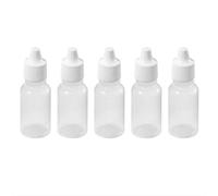 Fliyeong Lot de 5 flacons compte-gouttes liquides vides en plastique blanc pour les yeux 10 ml
