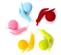 Fliyeong Lot de 5 infuseurs à thé en silicone en forme d'escargot, colorés, charmants et durables, faciles à utiliser et à nettoyer