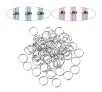 Fliyeong Lot de 50 anneaux ronds en acier pour tige de fléchettes portable et utile