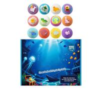 Flkiglm Boules de bain, Douze pièces savon corporel moussant rafraîchissant avec jouets, Boules De Bain À L'Huile, pour anniversaire spa douche cadeau filles garçons