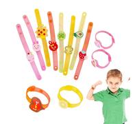 Flkiglm Bracelets lumineux pour enfants, bracelets lumineux - 12 bracelets lumineux | Bracelets clignotants multicolores, cadeaux de fête phosphorescents pour la nuit