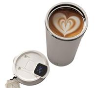 Flkiglm Mug à Mélange Automatique - Gobelet Électrique 400 ml avec Paille,Mug Magnétique Autonome,Pour Boissons En Poudre Laitières Flocons D'Avoine Voyage Bureau À Domicile Camping