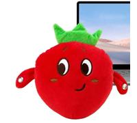 Flkiglm Peluche Musicale Interactive Fraise Fraise Interactive Tactile | Fruit Sensoriel Doudou Éducatif pour Maison Crèche École Maternelle Chambre Enfant Lit Canapé