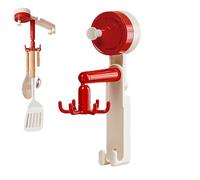 Flkiglm Porte-Ustensiles de Cuisine Murale | Support Tournant pour Ustensiles de Cuisine,Organisation de Stockage avec Ventouses Stabilisées Antirouille pour Louche Spatule Cuillère Serveur Spaghetti
