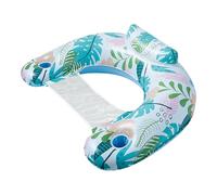 Flkiglm Siège de Piscine - Hamac Flottant Gonflable, hamac à Eau avec Porte-gobelet, siège de Natation Gonflable pour Adultes et