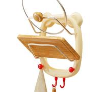 Flkiglm Support pour couvercle de casserole - Organiseur à ventouse à 2 niveaux - Pour ustensiles de cuisson, de cuisson, torchon, éplucheur, gants de four, armoire, plan de travail, cuisine