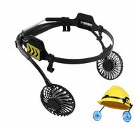 Flkiglm Ventilateur pour Casque De Sécurité, Ventilateur Exterieur 3 Vitesses, Système Rafraîchissant avec Éclairage pour Travailleurs du Bâtiment, Cyclistes et Agriculteurs en Extérieur