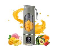 FLKWOP Presse-agrumes à affichage numérique intelligent, mélangeur multimode portable et adapté à un régime alimentaire, USB, 450 ml, presse-agrumes portable pour milkshakes et smoothies, petit mixeur