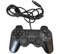 FLLAGG20 | 1X Manette filaire Compatible avec PS2, noir | Compatible PS2, PS1, PSX | Double vibration, boutons analogiques, prise en main ergonomique | Expérience de jeu Joystick Controller