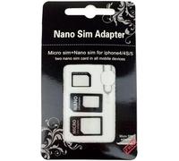 FLLAGG20 | 1X Set Adaptateur Carte SIM 3 en 1, Noir | Compatible Nano, Micro, Standard | avec extracteur Inclus | Conversion Facile pour téléphone Portable Sim Card Adapter