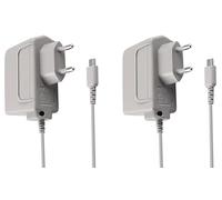 FLLAGG20 2X Alimentation Compatible pour Nintendo DS Lite Chargeur Gris | Entrée AC 100-240V sortie 5,2V 450mA, câble résistant 1,2m, protections intégrées, charge sûre Charger Power Adapter