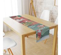 Fllamo Chemin de table personnalisé, personnalisez les nappes avec vos images, personnalisez la nappe à faire soi-même pour les décorations de fête (33 x 177,8 cm)