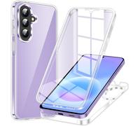 FLLAO Coque Compatible avec Samsung Galaxy A57 5G, Transparent Housse Silicone TPU Gel et PC Rigide 360 Degres Protection Anti Choc Full Body Etui Case Phone Samsung A57 5G Transparent