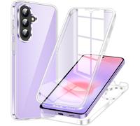 FLLAO Coque pour Samsung Galaxy A36 / Samsung Galaxy A56 / Samsung Galaxy A37 5G, Transparent Housse Silicone TPU Gel et PC Rigide 360 Degres Protection Anti Choc Full Body Etui Phone Case Transparent