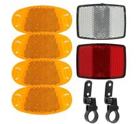 Fllyvly Lot de 6 Réflecteurs de Rayons pour Vélo - dispositifs réfléchissants Adaptés pour Vélo de Route, VTT, Vélo Électrique - reflecteur Rayon vélo Kit Complet de Sécurité pour Visibilité Optimale
