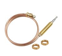 Fllyvly Thermocouple à Gaz Universel M8, Sonde de Chauffage pour Brûleur à Gaz, 600mm, Pièces de Rechange pour Chauffage Extérieur, Écrous de Connexion, Accessoires pour Cheminée et Barbecue