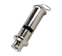FLNEX Lot de 2 sifflets en métal avec lanière de sécurité style Bobby super bruyant pour randonnée, escalade, camping, extérieur Argenté