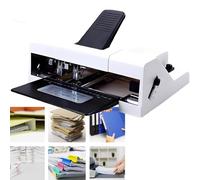 FLNOZAMZ Agrafeuse à Double tête à Couture électrique, agrafeuse à Bras Long à Double rangée pour A4 A3, agrafeuse Standard à Double Trou de Bureau, 50 Pages pour imprimerie et Bureau.