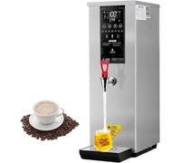 FLNOZAMZ Distributeur d'eau Chaude Professionnel, chaudière à Remplissage Automatique en Acier Inoxydable, comptoir électrique de 2,5 KW, Robinet Anti-Goutte, idéal pour Le thé, Le café (C Silver)