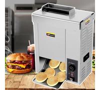 FLNOZAMZ Machine à Hamburger, Grille-Pain à chaîne Crawler de 2000 W, contrôle de la température (50-300°C) à Bouton/Double rangée d'importation/Ajustement d'épaisseur/Plateau en Acier Inoxydable