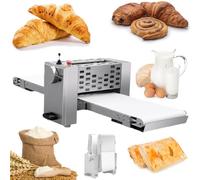 FLNOZAMZ Pâte à Rouler électrique, Machine à pétrir Commerciale réversible sur comptoir, Design Pliable, Rouleau à pâte Pliable (110v)