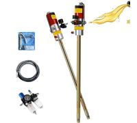 FLNOZAMZ Pistolet graisseur pneumatique Professionnel 50:1,Tige de Pompe allongée de 940 mm pour Une Extraction complète de la Graisse,Fonctionnement bi-Mode (Manuel/Automatique) (940S)