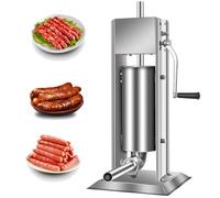 FLNOZAMZ Poussoir à saucisses Manuel, Saucisse Verticale de Restauration, Poussoir à saucisses, Kit de Machine à saucisses à Usage Domestique et Commercial en Acier Inoxydable (7L)