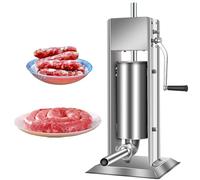 FLNOZAMZ Poussoir à saucisses Vertical, Poussoir à saucisses Manuel avec 4 Tubes de Farce, Machine à saucisses en Acier Inoxydable, Poussoir à saucisses à Domicile, Machine à saucisses (2L)
