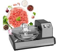 FLNOZAMZ Robot culinaire Commercial 250W 5,5L pour Viande et légumes, Hachoir électrique de Table, mixeur Multifonction pour légumes, Viande, Gingembre et ail