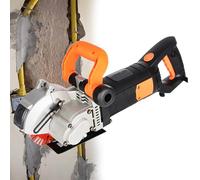 FLNOZAMZ Scie Murale pour béton, Machine électrique de rainurage du béton avec 5 Lames de scie, pour Brique, Granit, marbre et béton, Largeur de Coupe 40 mm, Profondeur de Coupe 42 mm
