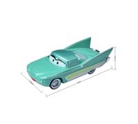 (Flo) Voitures Disney Pixar Cars 3 Flash McQueen DINOCO Avion Pision Cup 1:55 Modèle réduit en alliage de