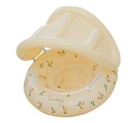 Float - Flotteur de piscine | Ballon de natation avec auvent de protection solaire pour et, 1 paquet, UPF 50+, siège anti-sécurité, pour piscine et plage, bleu et jaune