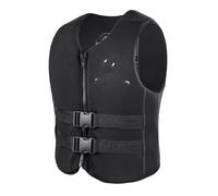 Float Jacket Adult Child Neoprene Safety Float Jacket for Swimming Water Sports Boating Surfing Rafting Kayaking Fishing Canoeing Outdoor Safety Gear Buoyancy Aid(Black,XL)