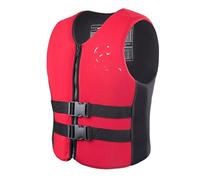 Float Jacket Adult Child Neoprene Safety Float Jacket for Swimming Water Sports Boating Surfing Rafting Kayaking Fishing Canoeing Outdoor Safety Gear Buoyancy Aid(Red,XL)
