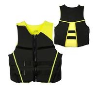 Float Jacket Adult Neoprene Professional Swimming Float Jacket Water Sports Safety for Surfing Boating Fishing Kayaking Canoeing Rafting Outdoor Safety Gear Buoyancy Aid(Black,L)