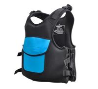 Float Jacket Neoprene Adjustable Fly Fishing Big Pocket Buoyancy Aid Safety Float Jacket for Kayaking Fishing Surfing Boating Swimming Canoeing Rafting Outdoor Safety Gear(Black,M-L)