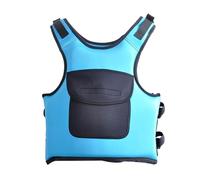 Float Jacket Neoprene Adjustable Fly Fishing Big Pocket Buoyancy Aid Safety Float Jacket for Kayaking Fishing Surfing Boating Swimming Canoeing Rafting Outdoor Safety Gear(Blue,L-XL)