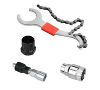 Floatdream 4 pièces Kit d'outils de Chaîne de Vélo, Demonte Cassette Velo vtt, Outils Réparation Chaîne Vélo, Fouet a Chaine, Convient pour retirer le volant d'inertie d'une cassette de vélo