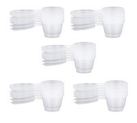Floatdream 50 Pièces Boîte à sauce transparente, Stockage en plastique étanche, Conteneur de stockage de mucus, pour Conserver des Collations, des Ingrédients (Blanc Transparent)
