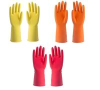 Floatdream 6 Paires Gants de Vaisselle Réutilisables, Gant de Nettoyage, Gants de Ménage et de Cuisine, pour le Ménage, le Nettoyage, la Lessive, le Lavage de Voiture, la Peinture, le Jardinage