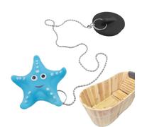 Floating Bath Plug - 8cm Cartoon Universal Stopper | Rubber Kids Bathtub Drain Plug with Long Chain, Cute Animal Character Floating Water Blocker Barrier for Bath Tub Kitchen Utility Bathroom Sin