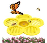 Floating Bee Island, Flower Shape Feeder, 6x6 inches Garden Accessory with Material, Watering Station, Colorful Bee Feeder with Lightweight Build, Outdoor Decor for Backyard and Pond