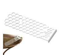 Floating Bee Ladder & Butterfly Drinking Station - Anti-Drowning Waterer for Bird Baths & Ponds - Foldable Honeycomb Design Bee Landing Pad - Wildlife Garden Hydration Station - Yellow/White