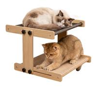 Floating Cat Bed, Comfortable Pet Hammock, Cat Furniture with Sturdy Build, Easy to Place Wooden Perch, Perch Hammock with Design, Pet Activity for Living Room Bedroom