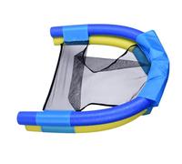 Floating Chair - Pump-Free Instant Inflation Backrest Support, Double Tube Ergonomic Design, 50 X 43cm Compact Seating 150g Ultra Portable, Durable Polyester Mesh Blue for River Beach