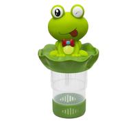 Floating Chlorine Dispenser, Frog Tablet Holder, Adjustable Flow Control, Large Capacity Spa Cleaner Container, Rotate The Adjustment Ring, Made of PP, Abs Material, 5.31x5.31x11.42in